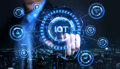 Internet Of Things - Iot Concept. Businessman Offer Iot Products